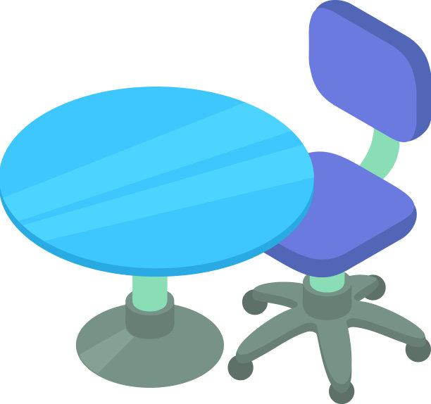 儿童家具图标等距圆形图片下载