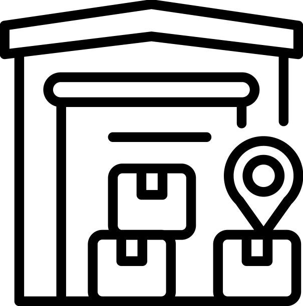 仓库位置图标轮廓数字化图片下载