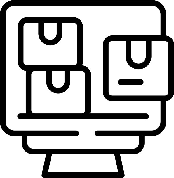 库存管理图标轮廓数字化图片下载