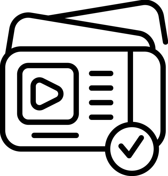 视频门票图标大纲书电影图片下载