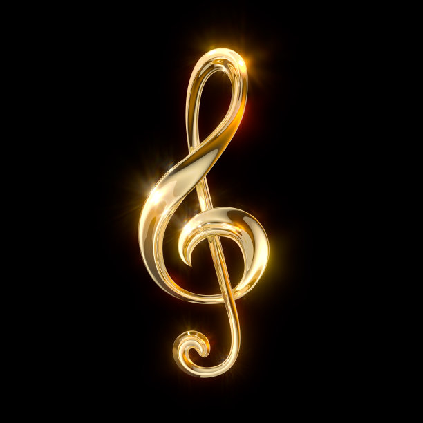 黄金的高音谱号图片下载
