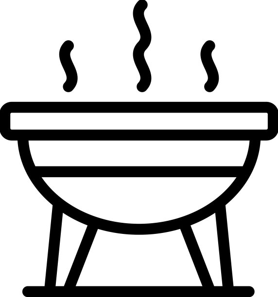 烧烤架图标轮廓烹饪野餐烧烤图片下载