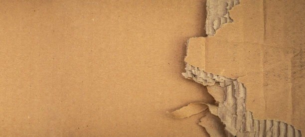 旧纸破损撕裂，纸板图案纹理背景横幅全景图片下载