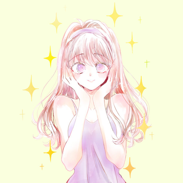 手绘可爱的女人插图图片下载