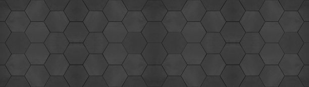 黑色无烟石现代瓷砖镜面制成六边形瓷砖纹理背景横幅全景图片下载