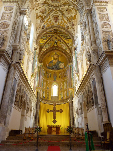 西西里:Cefalu大教堂的马赛克图片下载