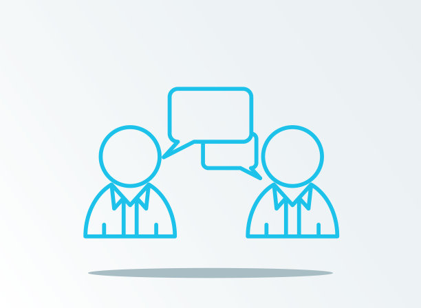 语音泡泡插图，交流图标-对话符号，聊天图标。矢量插图。图片下载