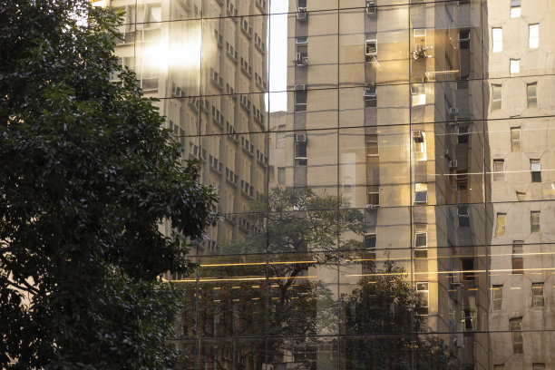 Paulista大街上建筑物的建筑细节图片下载