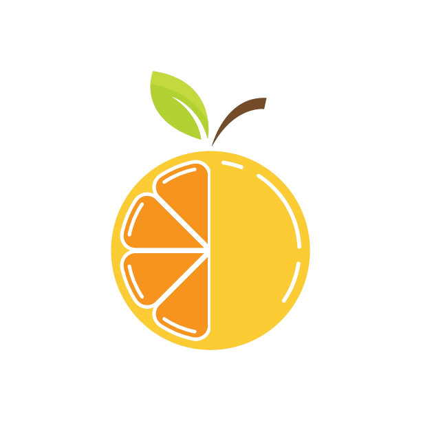 橙色水果标志图片下载