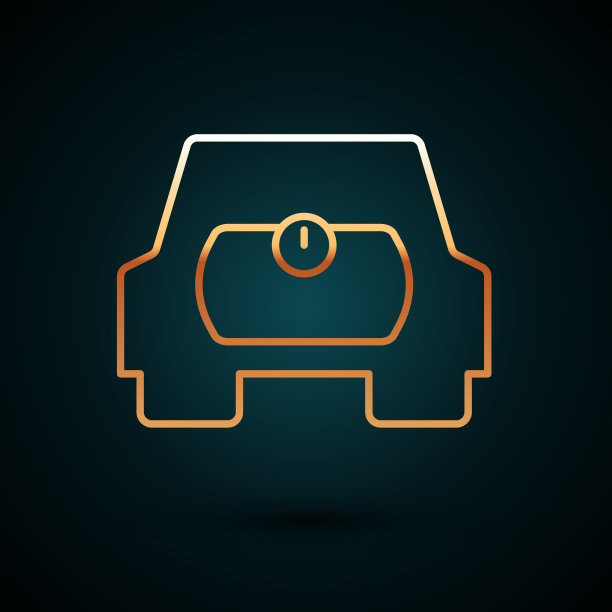 金线汽油罐为车辆图标隔离上图片下载