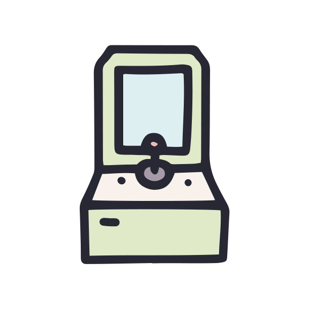 视频游戏机彩色涂鸦简单图片下载