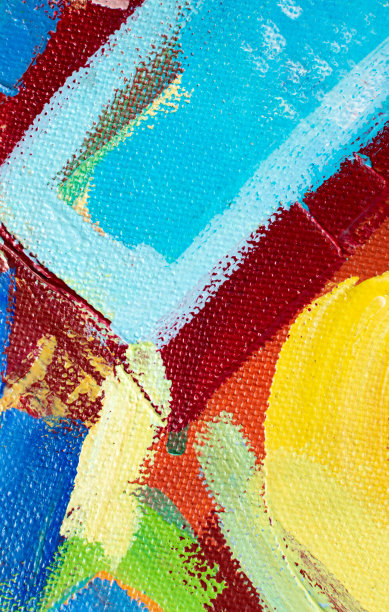 抽象多色背景与impasto纹理。丙烯画特写的一笔。图片下载