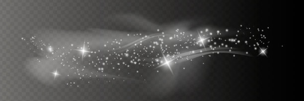 雪和风在透明的背景上。白色渐变装饰元素。矢量插图。冬天有雪有雾。风和雾。图片下载