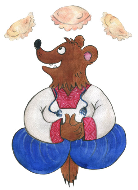 穿着蓝色裤子的熊图片下载