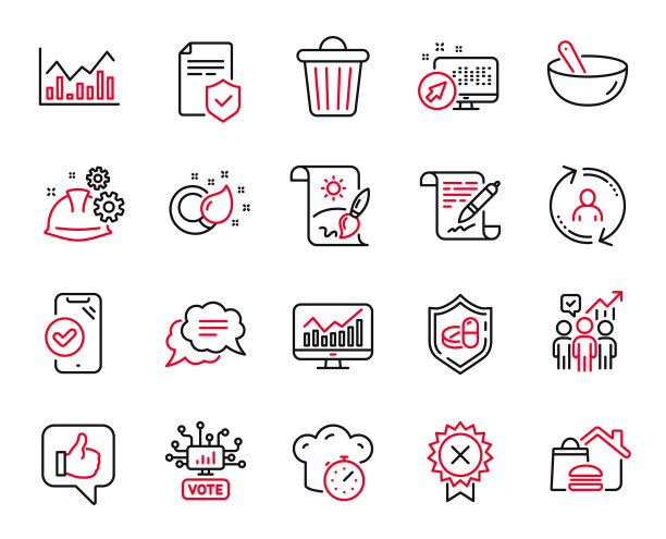 一套与在线相关的商业图标图片下载