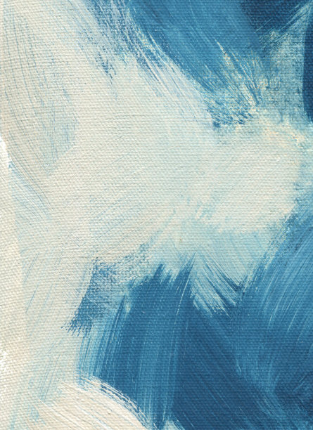 蓝色丙烯抽象绘画。粗漆在画布上的笔触。现代油画背景。图片下载