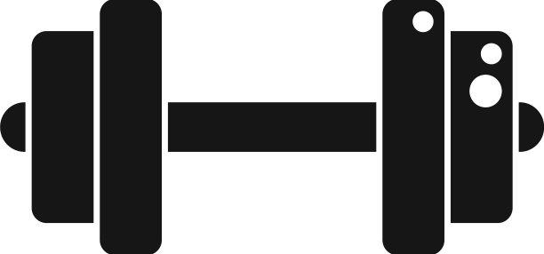 钢哑铃图标简单的积极锻炼图片下载