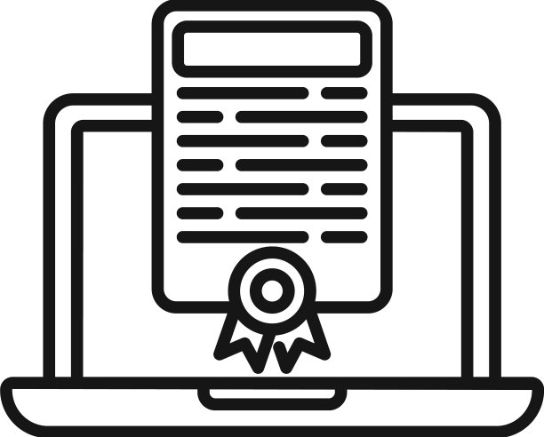 笔记本电脑教育图标轮廓在线图片下载