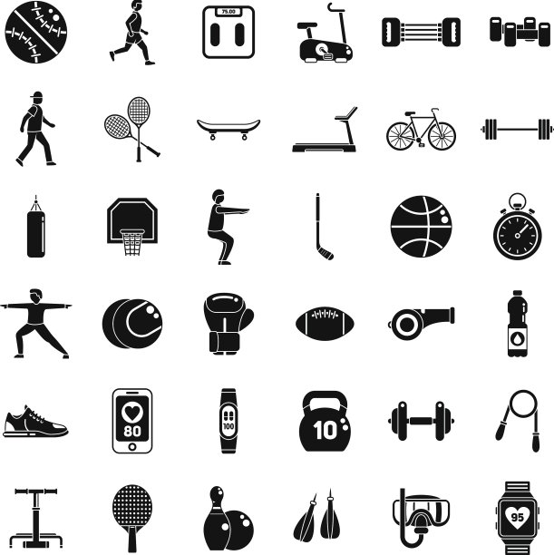 体育活动图标设置简单的瑜伽图片下载