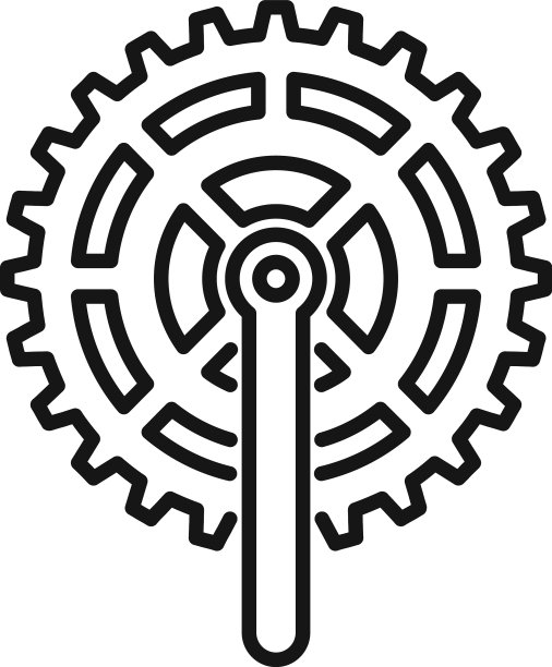 自行车链环图标轮廓修复修理图片下载