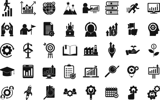 可持续发展的图标设置简单图片下载