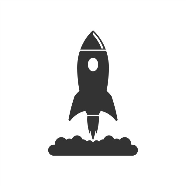 发射火箭启动图标孤立平面设计图片下载