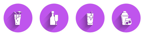 鸡尾酒酒瓶与玻璃血腥玛丽图片下载