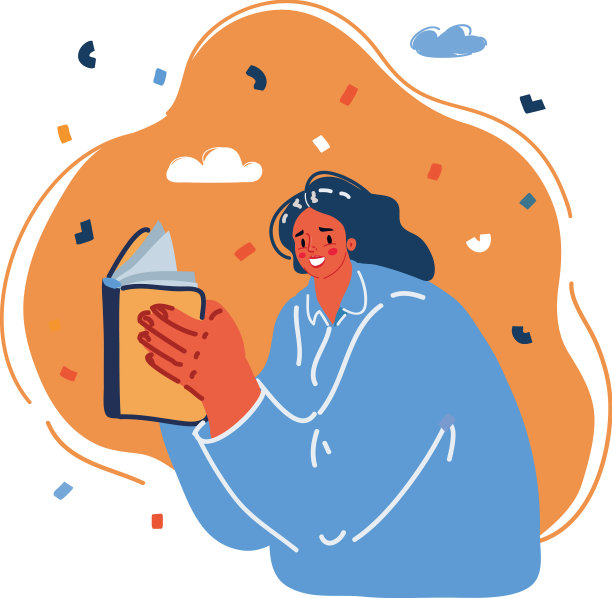 漂亮女孩的和读书的图片下载