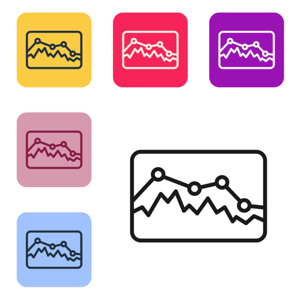 黑线音乐波均衡器图标隔离上图片下载