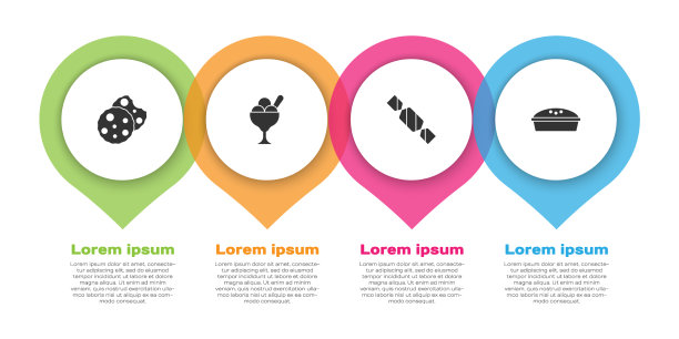 把饼干或饼干冰淇淋放在碗状糖果中图片下载