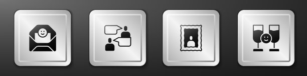 装着情人节心的信封，两个坐着的男人图片下载