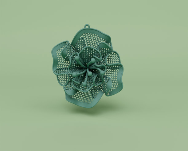 3d渲染手指戒指花风格孤立的粉彩背景，3d背景最小的场景图片下载