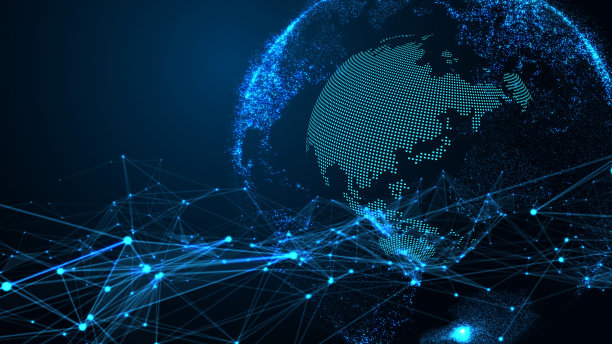 网络线路和全球。技术的概念。图片下载