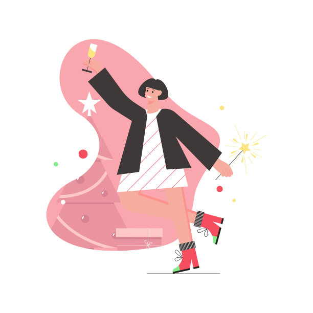 圣诞冬季活动现代平概念图片下载