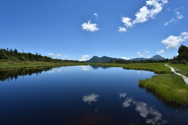 在高海拔的湿地中有很多湖泊图片下载