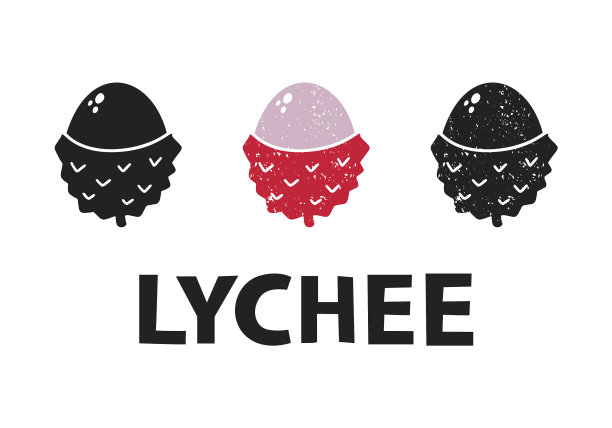 荔枝剪影图标设置与文字图片下载