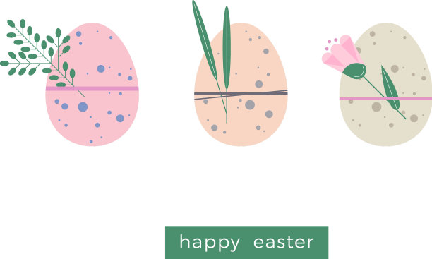 用花装饰的复活节彩蛋图片下载
