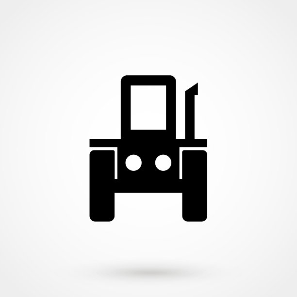 拖拉机图标孤立标志符号图片下载