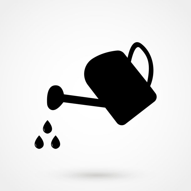 洒水罐图标孤立的背景现代图片下载