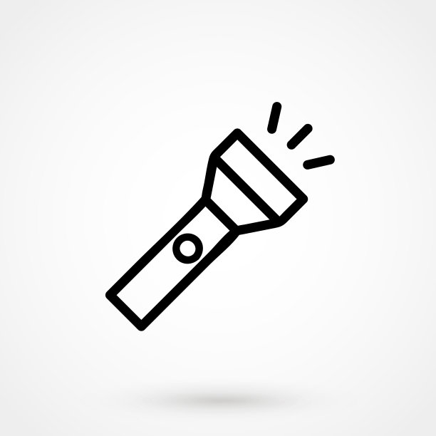 行手电筒图标隔离标志符号图片下载