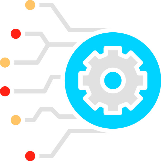 齿轮与电路板人工智能图片下载