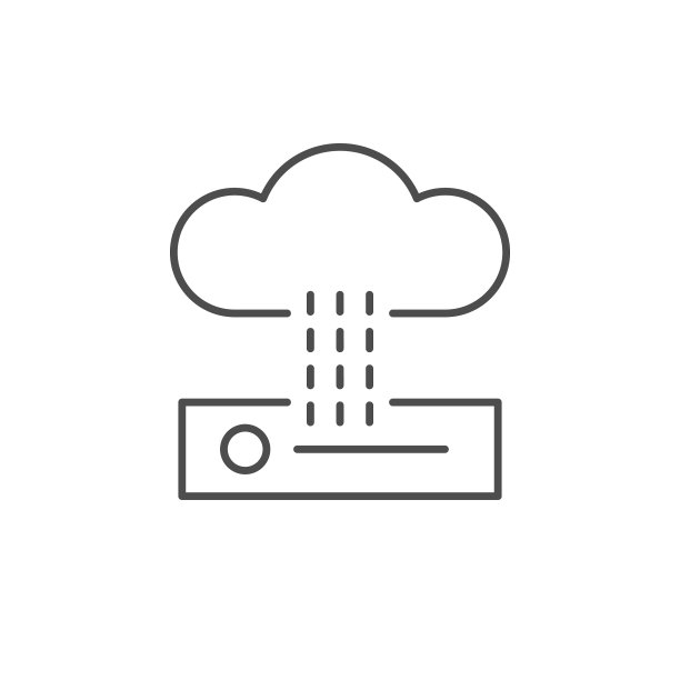 云服务器线条轮廓图标图片下载