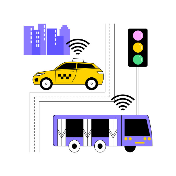 智能交通系统的抽象概念图片下载