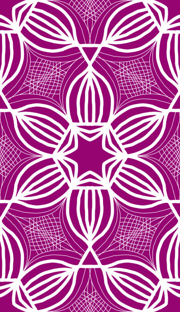 紫色和白色无缝图案与曼荼罗装饰。传统的阿拉伯和印度图案。图片下载
