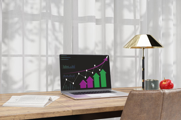 带有模拟显示器的电脑桌面的3d渲染插图图片下载