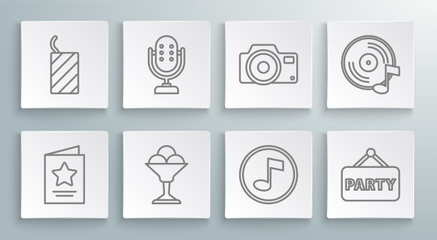 设置行贺卡麦克风冰淇淋碗图片下载