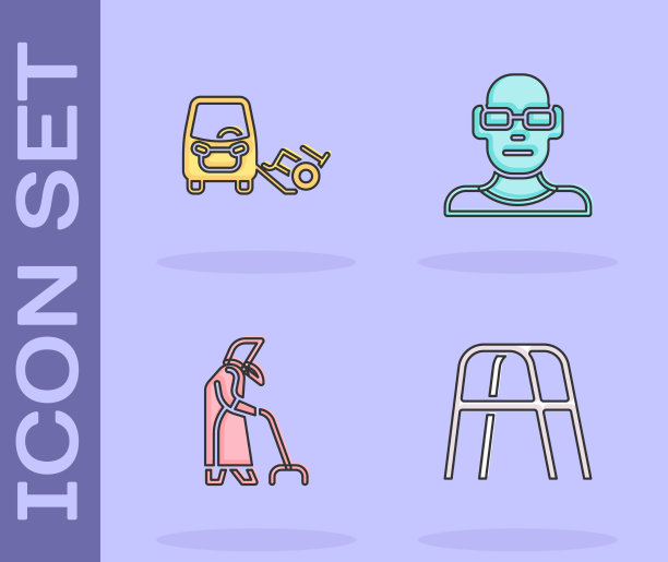 Set walker残疾人车老奶奶和穷人图片下载