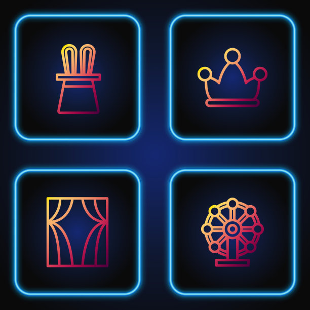 摩天轮马戏团幕布升起图片下载