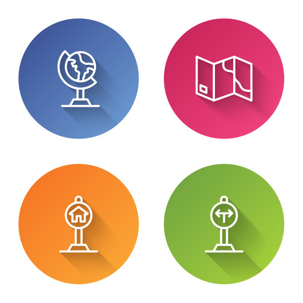 设置线地球折叠地图酒店标志图片下载