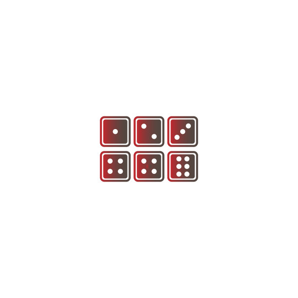 骰子图标Logo设计模板图片下载